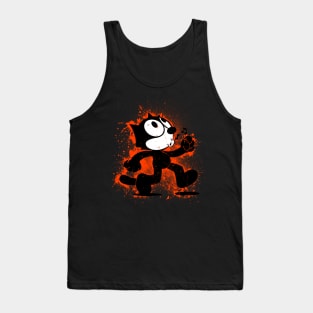 Felix The Cat Walking Spray Paint Tank Top